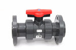 PVC True Union 2000 Industrial Vented/Bleach Ball Valves, Flanged Ends