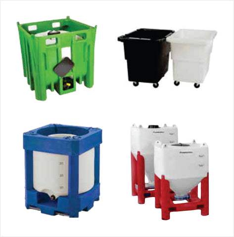 Specialty Bins, Totes, Hoppers, Drums, Pharmaceutical Storage, IBCs, Bag in Box and more